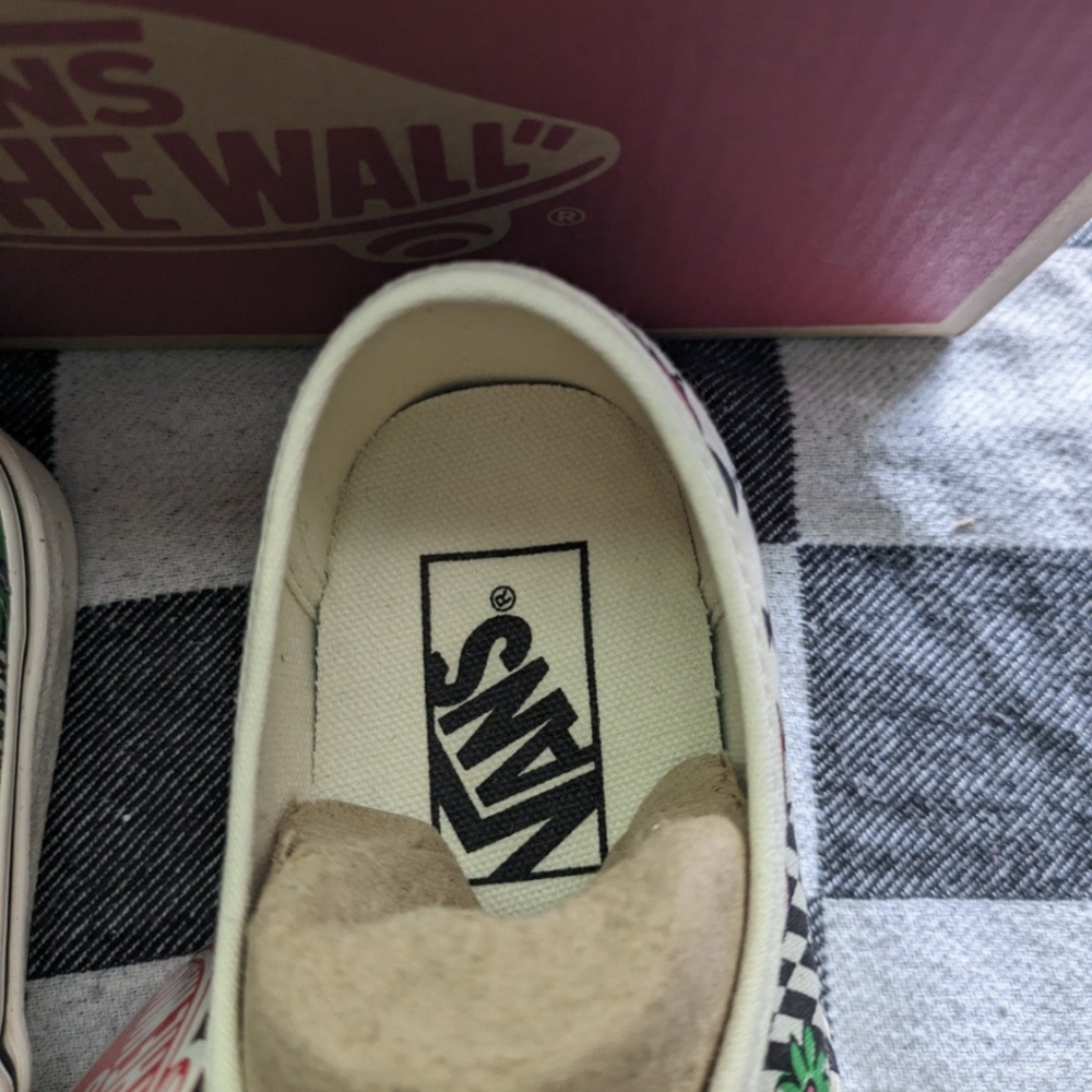 Vans Authentic Women Size 5 Printed Floral Check Marshmallow Classic 092025 - Picture 5 of 11
